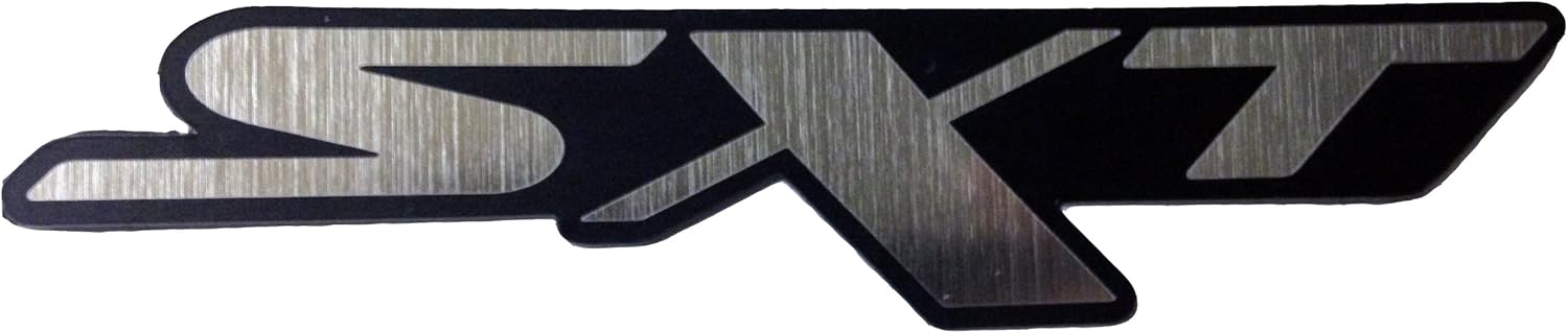 24Designs Compatible Sxt Grille Trunk Emblem Black Silver Version 1 Replacement for Dodge