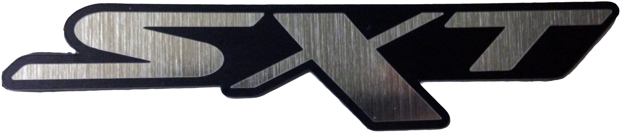 24DesignsCompatible Sxt Grille Trunk Emblem Black Silver Version 1 Replacement for Dodge