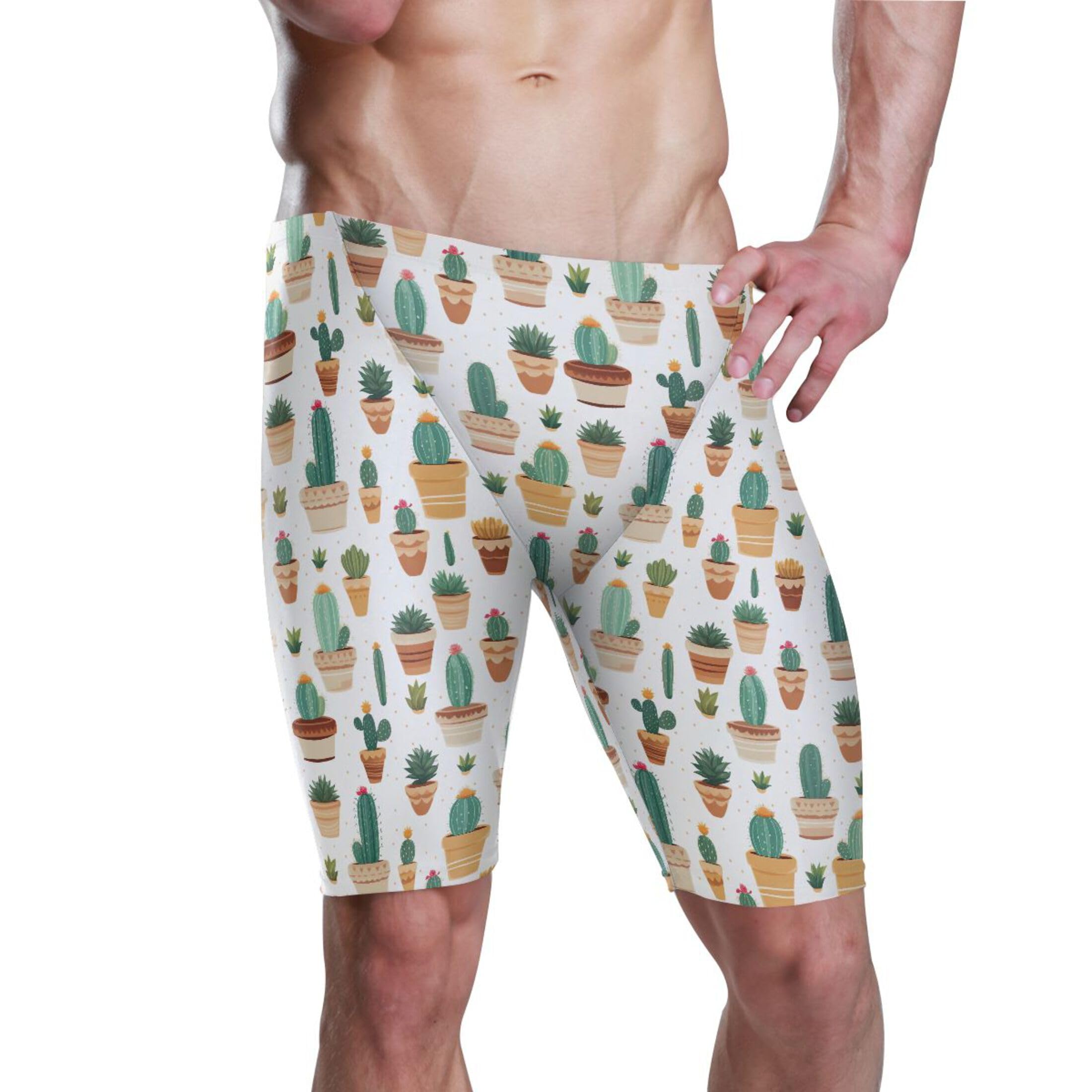 UMIRIKO Cactus Cute Mens Swim Jammers Swimsuit XL B0402410