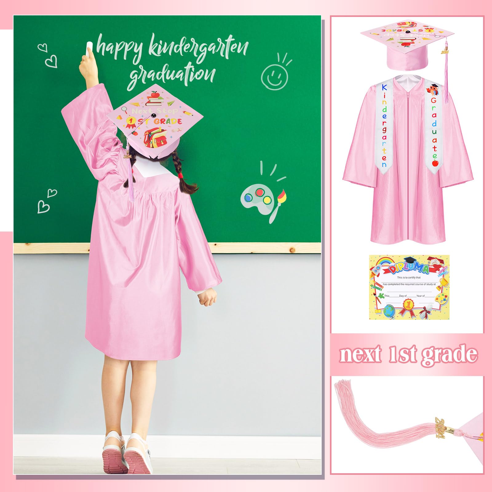 Graduation Gifts For Toddlers Kindergarten Graduation Cap Gown Set With ...