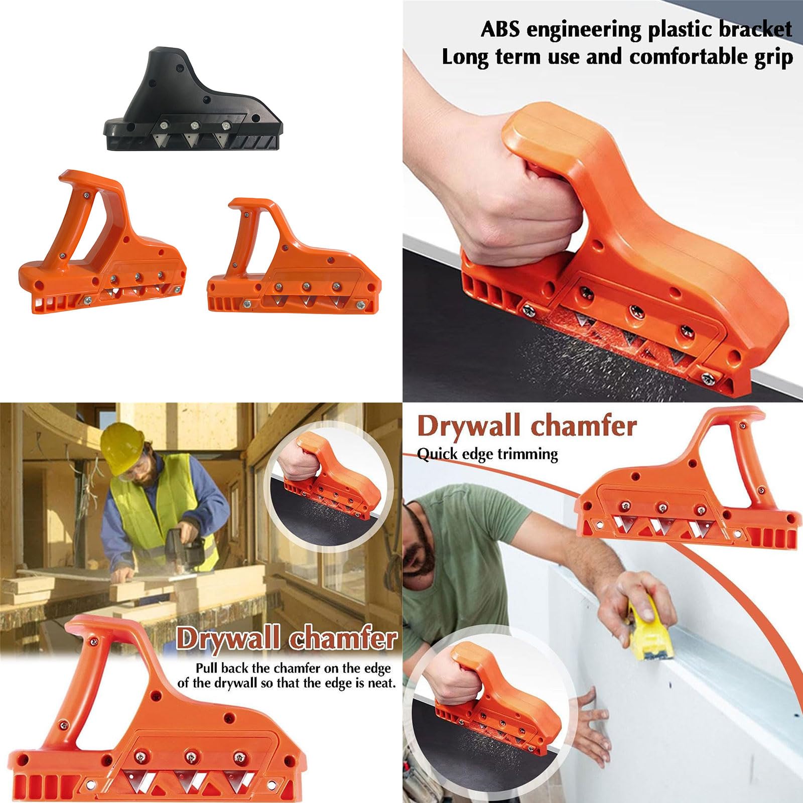 Produktbild von Fasenschneider Für Gipskarton – 45° Kantenschneider, ABS, Manuell, Für Platten & Kunststoff