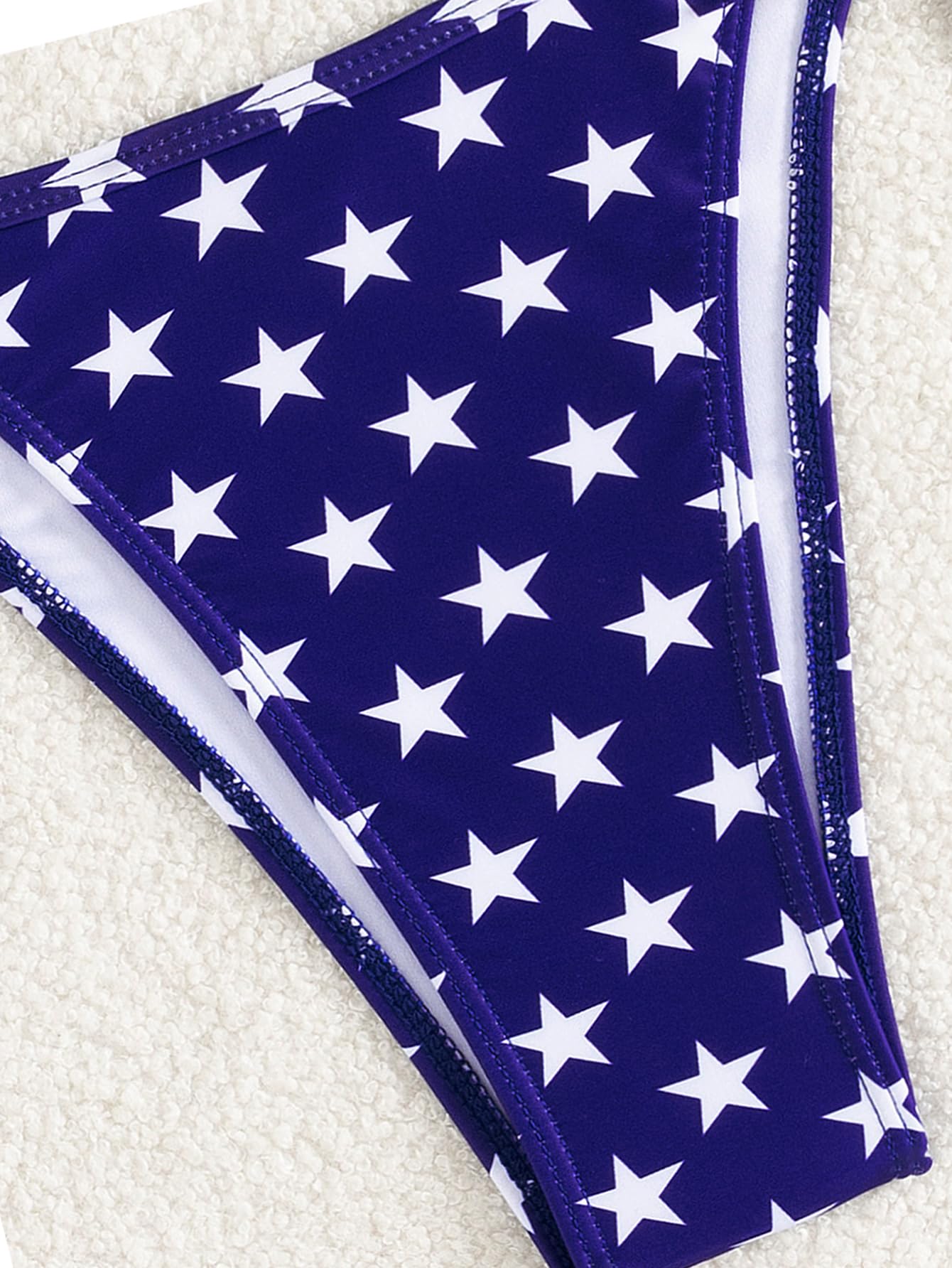 Tainehs Women's Sexy Halter Bikini Set Triangle Top String Swimwear Two Piece Swimsuits Cheeky Bathing Suit: American Flag Medium