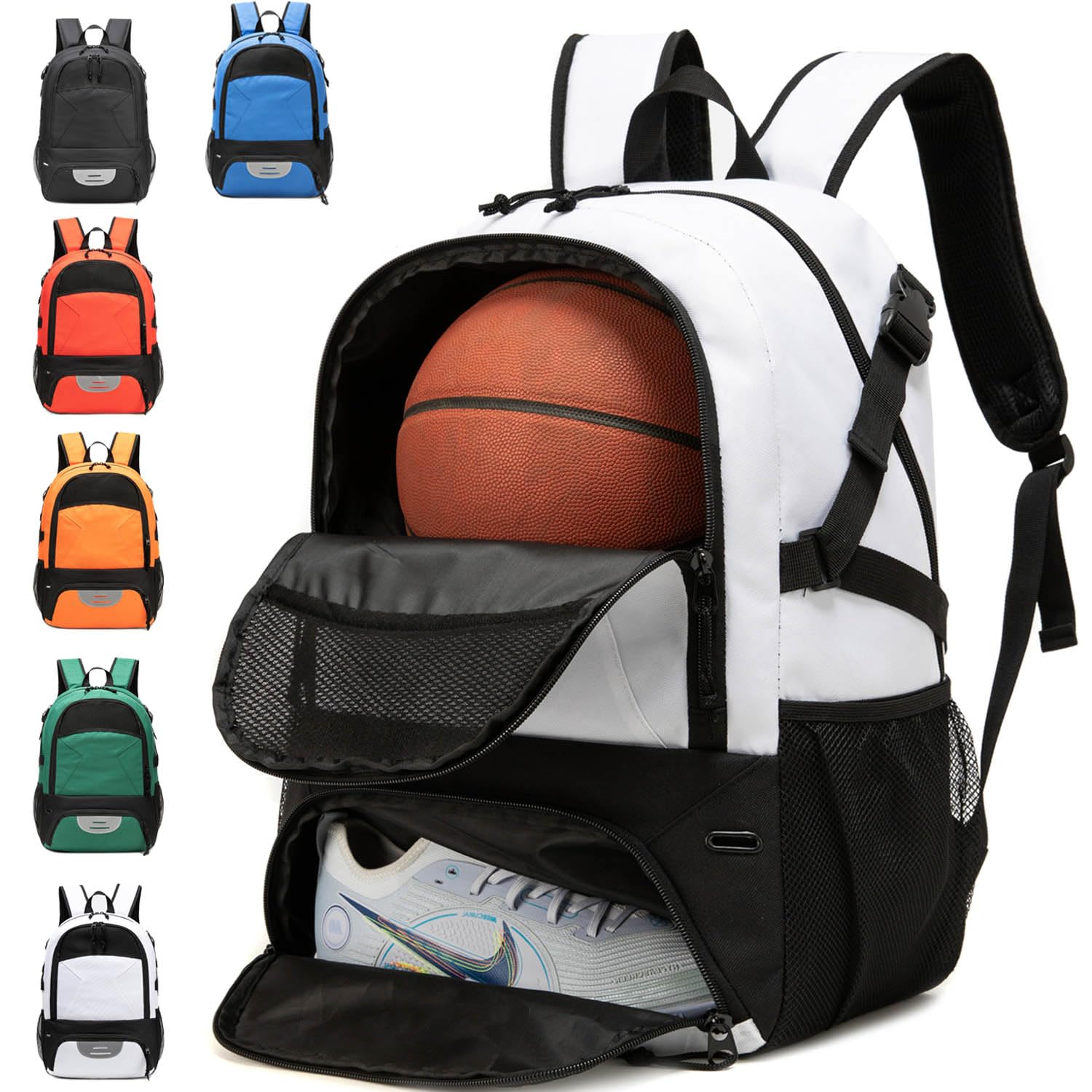 Basketball Bag Backpack, Large Capacity Sports Equipment Bags for Basketball, Soccer, and…