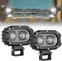 Vista 21 de Nilight Disparador lateral LED amarillo 2 unidades 6.5 pulgadas 60W haz de inundación para conducción fuera de carretera niebla barra de luz