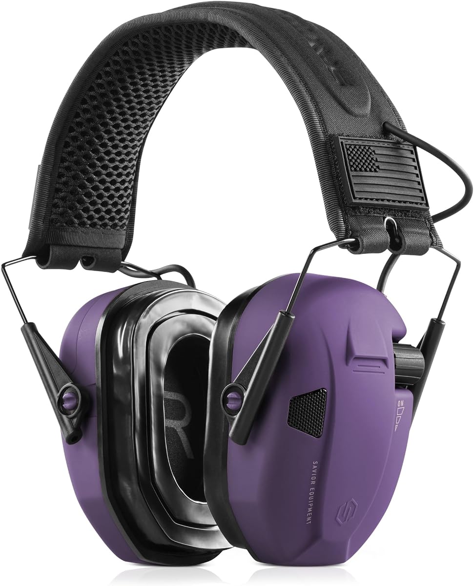 Apollo Electronic Earmuffs For Shooting w/Gel Ear Pads, 24dB NRR, Noise Cancelling Ear Protection Headset