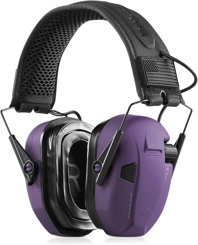Apollo Electronic Earmuffs For Shooting w/Gel Ear Pads, 24dB NRR, Noise Cancelling Ear Protection Headset