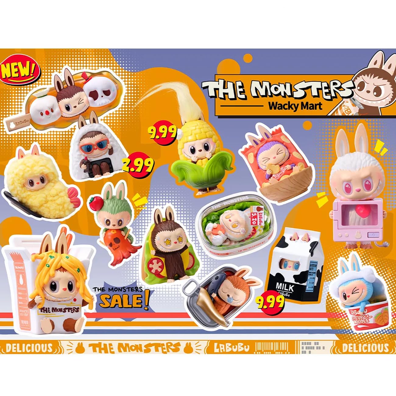 POP MART The Monsters Wacky Mart Series Original - Statuetta da