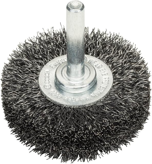 Bosch 2608622111 Shank Wire Wheel Crimped Wire, 0.2mm Steel, 50mm x 6mm, Silver
