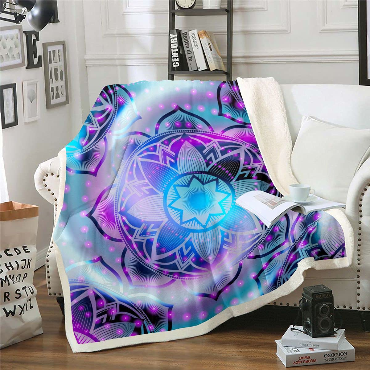 Couverture hippie douillette contre le froid pour adulte et enfant