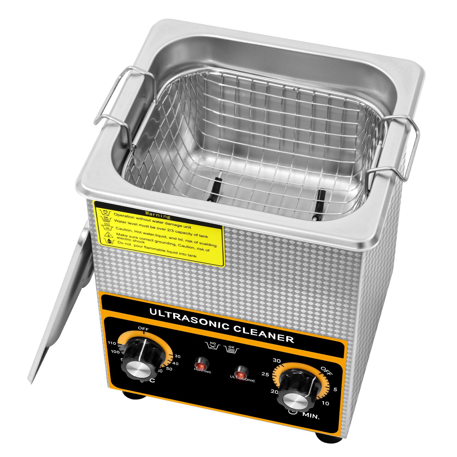 VELPAX 2L Ultraschallreinigungsgerät, Professioneller Edelstahl Ultraschallreiniger mit Heizung Timer ultraschallreiniger für brille Brillen Gläser Ultrasonic Cleaner Zahnprothesen Schmuck