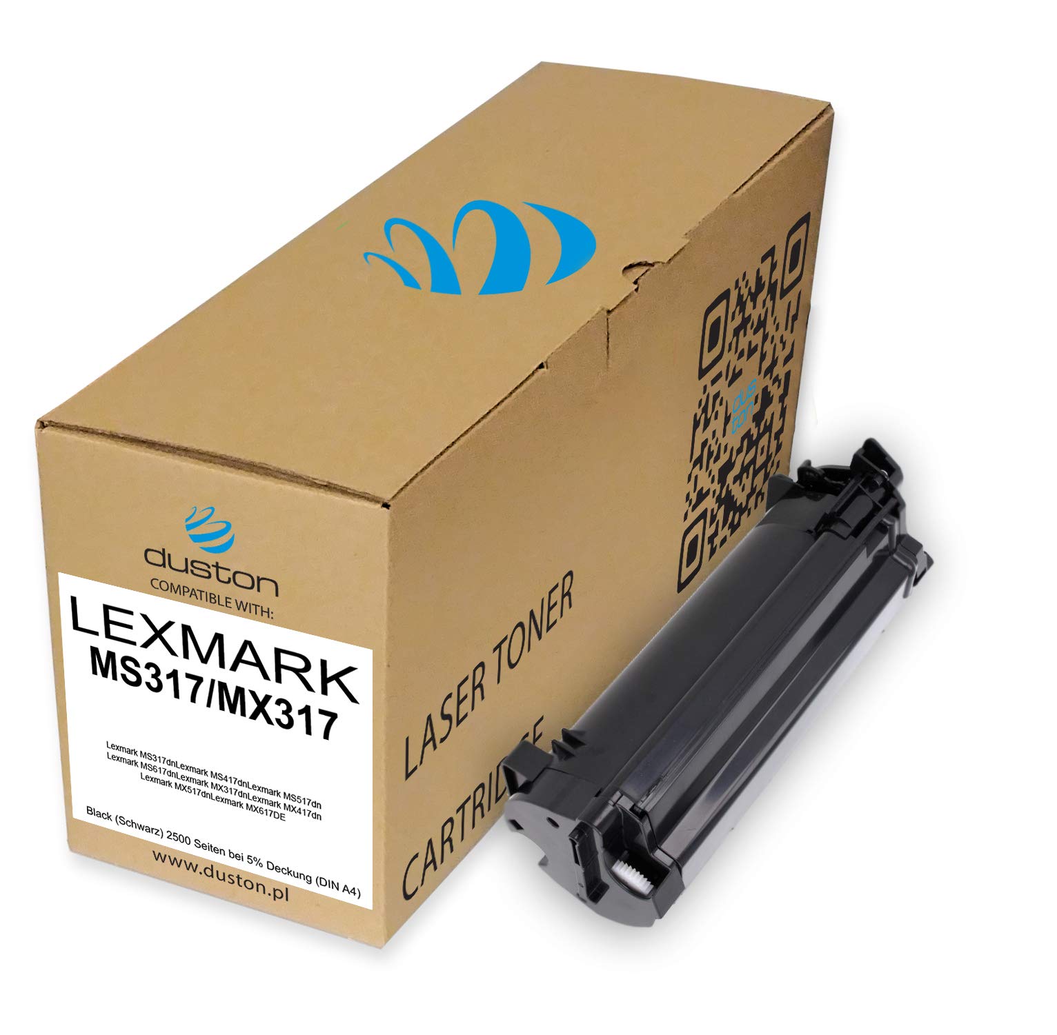 Toner Noir Compatible Lexmark MX/MS Série (317, 417, 517, 617) - Référence 51B2000