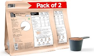 ONLY WHAT'S NEEDED By Food Pharmer - Whey Protein Isolate 500gms x 2 | 24g per scoop | OWN Cocoa Edition | No Added Sugar... Price In India