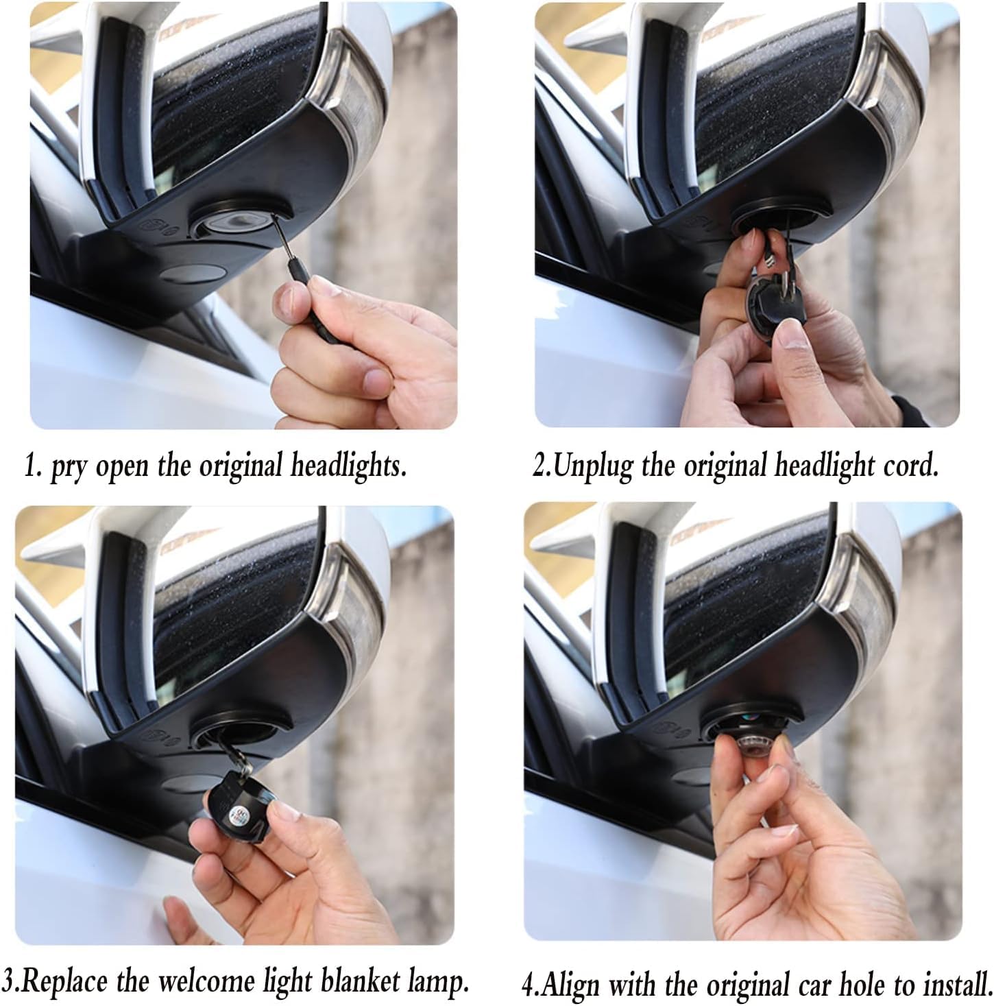 Trade Model Style Side Rear View Mirror Projector Ghost Shadow Puddle Logo Light for Cadillac CT4 CT5 ATSL CT6 Escalade ATS-V CT4-V CT5-V (A)