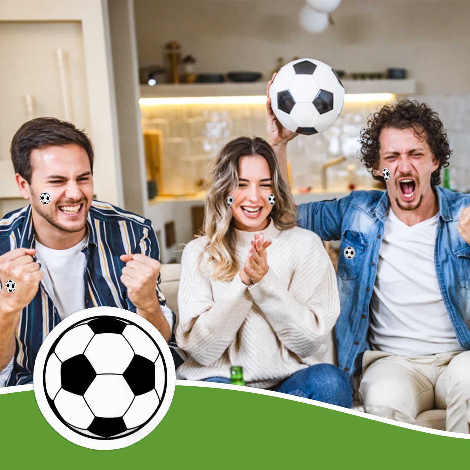 120pz Adesivi Calcio Vinile Adesivi Pallone da Calcio per Scrapbooking