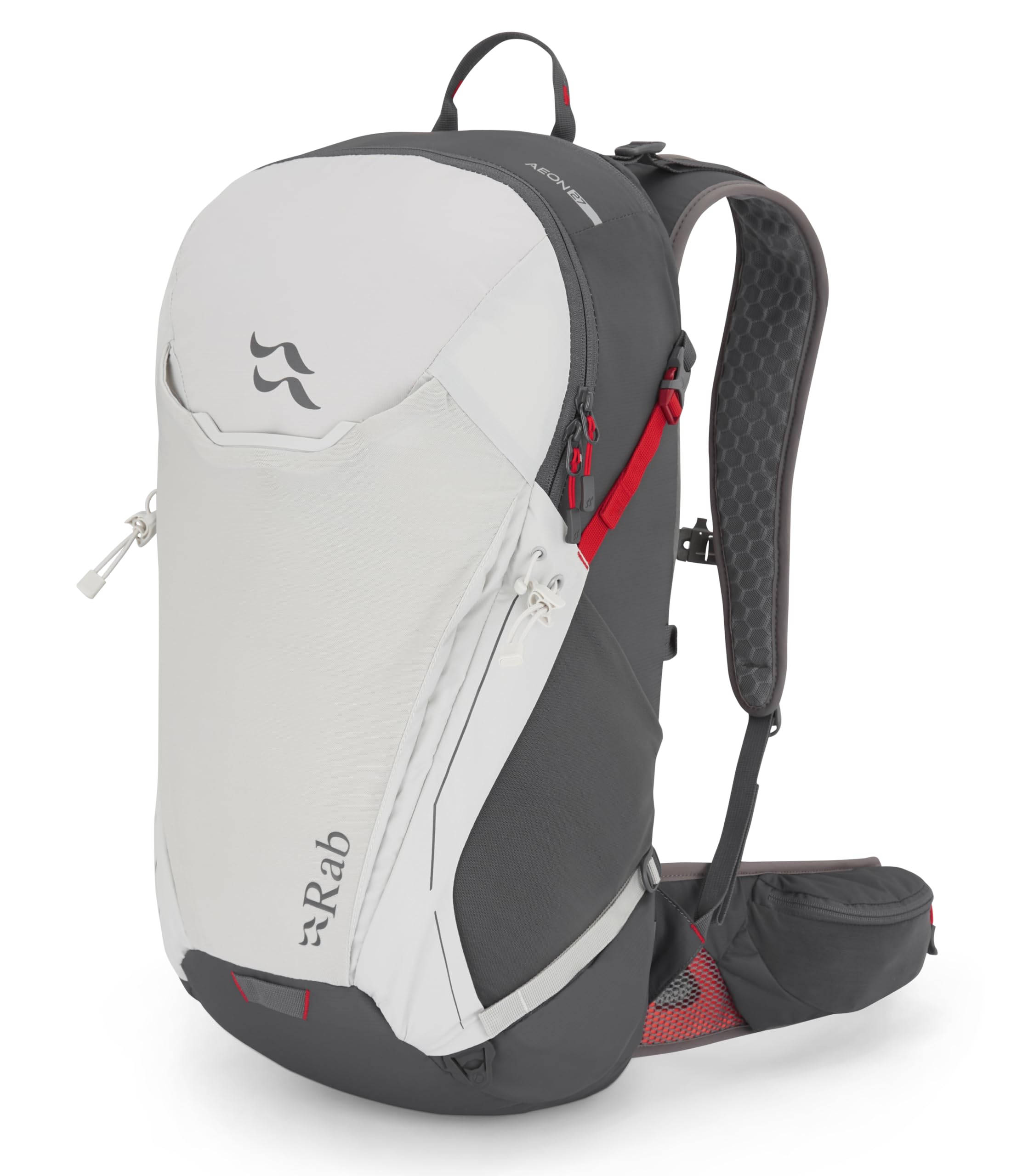 Rab Aeon 27-Liter Lightweight Hydration Pack - Comfortable Daypack for Hiking, Biking, & Trail Running - Pewter/Graphene - 27-Liter