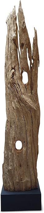 Kinaree Kinaree Drijfhouten vloerlamp Ranong - 127 cm staande lamp van teakhout, geschikt voor woonkamer, hal of slaapkamer photo 3