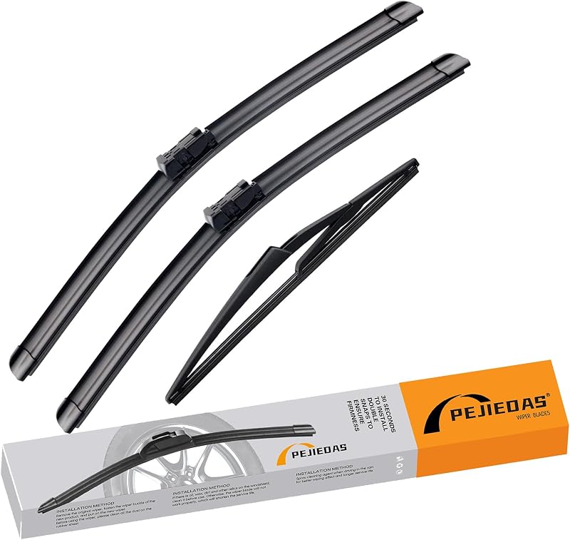Palhetas do limpador de para-brisa PEJIEDAS para Ford Fiesta e Fiat 500L – Kit com 3 unidades