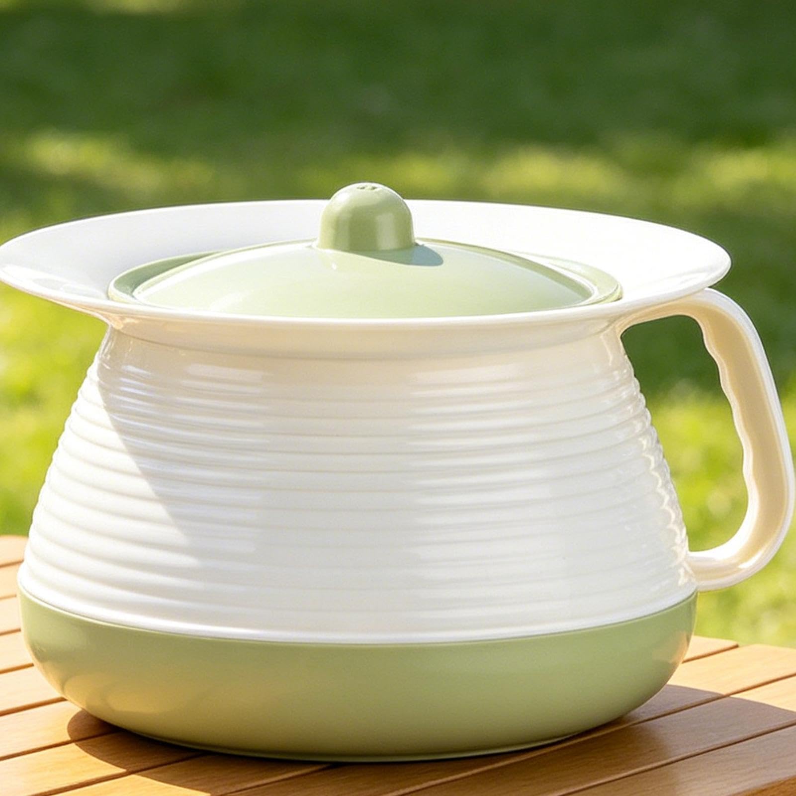Pot De Chambre Adulte, Urinoir Avec Couvercle Et Poignée Bassin De Lit Pot De Nuit Toilette Camping Pour Hommes, Femmes, Personnes Âgées