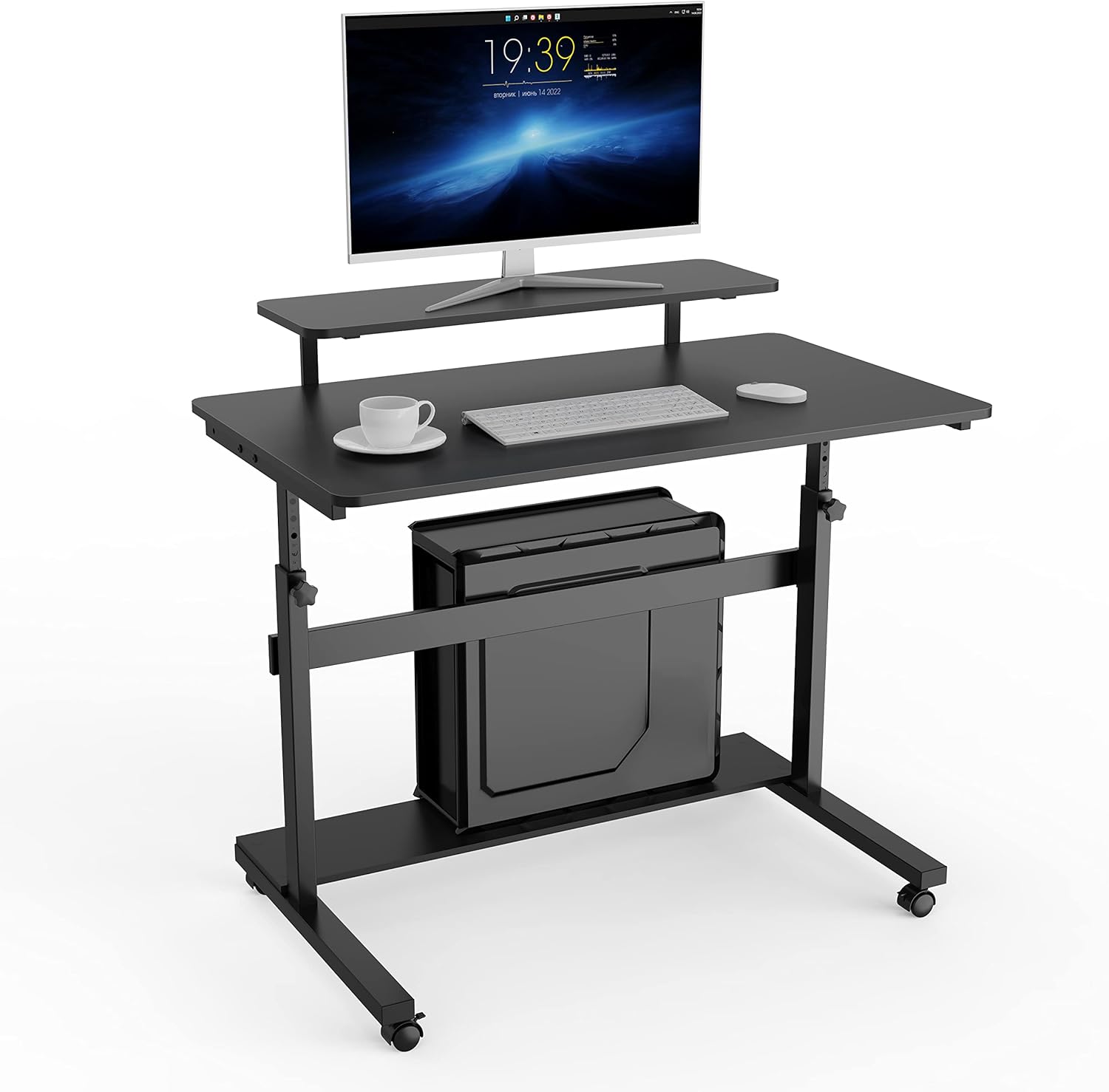 DESIGNA Height Adjustable Stand Up Computer Desk, 41