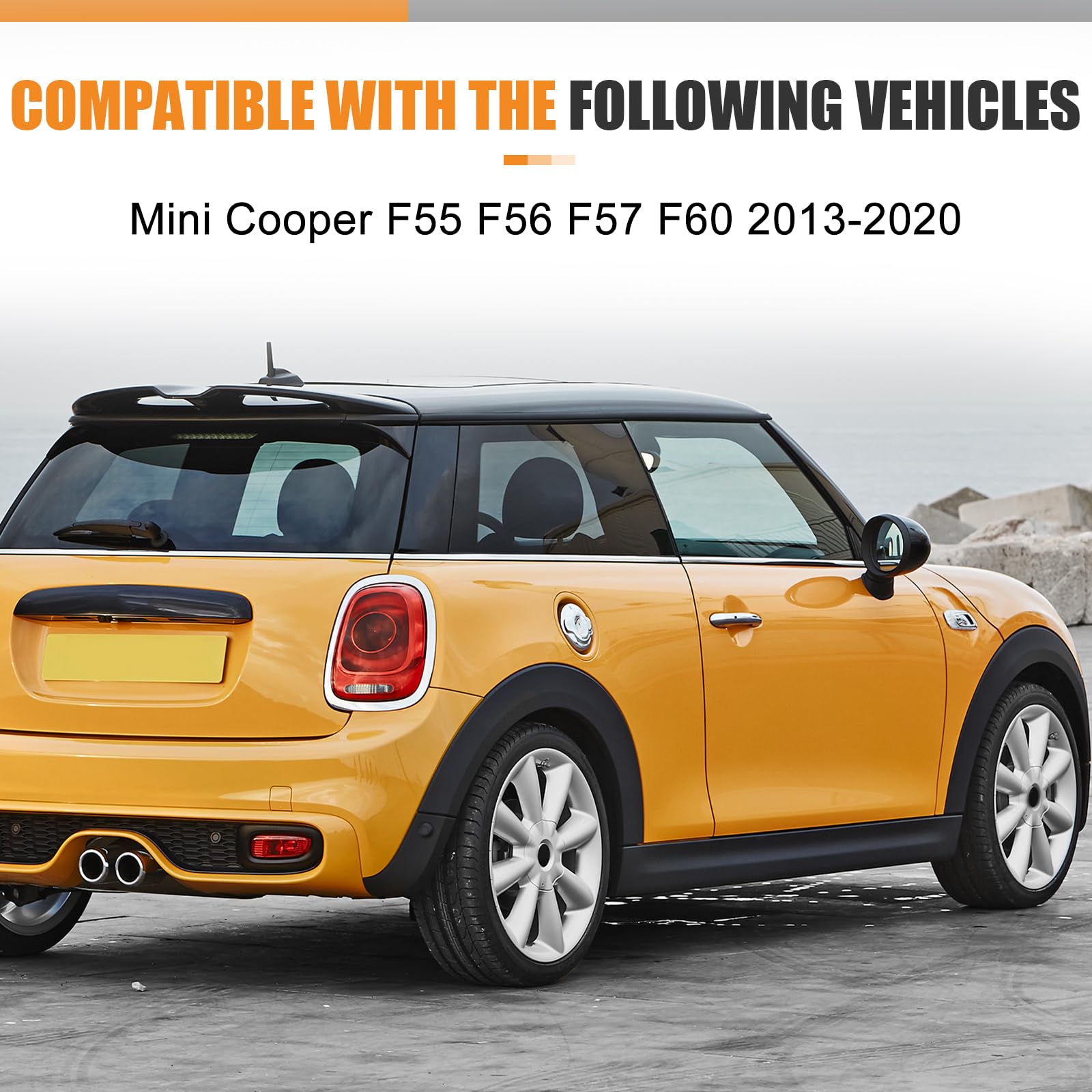 Cristal de Espejo Reemplazar para Mini Cooper F55 F56 F57 F60 2013-2020, Lente Marcha Atrás Retrovisor Exterior Ajustable, Retrovisor Exterior Ajustable Adecuado (Derecha)