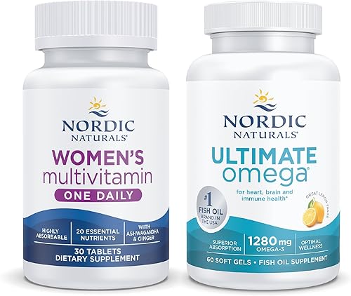 Nordic Naturals Paquete de iniciación - Multivitamínico One Daily, Ultimate Omega para mujer