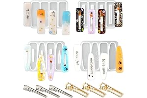 4Pcs Hair Clip Silicone Molds Kit for Resin