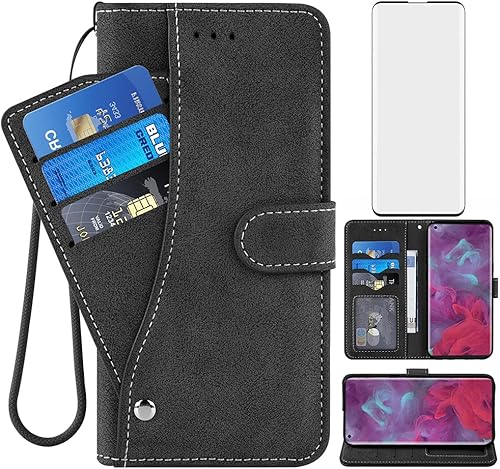 Funda con tapa para Moto Edge 2020 XZQB US Azul