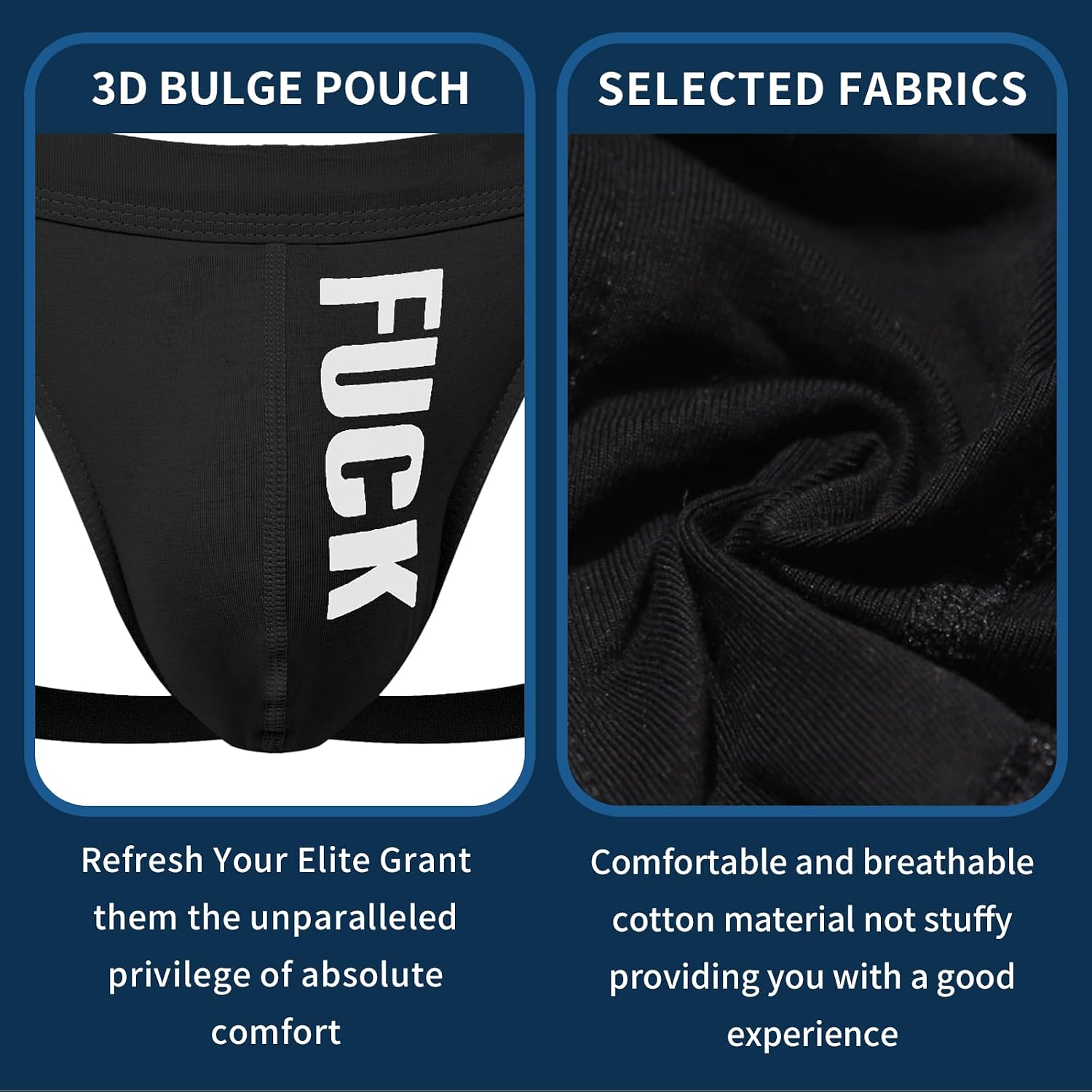 Jockstrap for Men Underwear, Low Rise Breathable Blend Sweat-Wicking Thong Athletic Supporter Jock Strap
