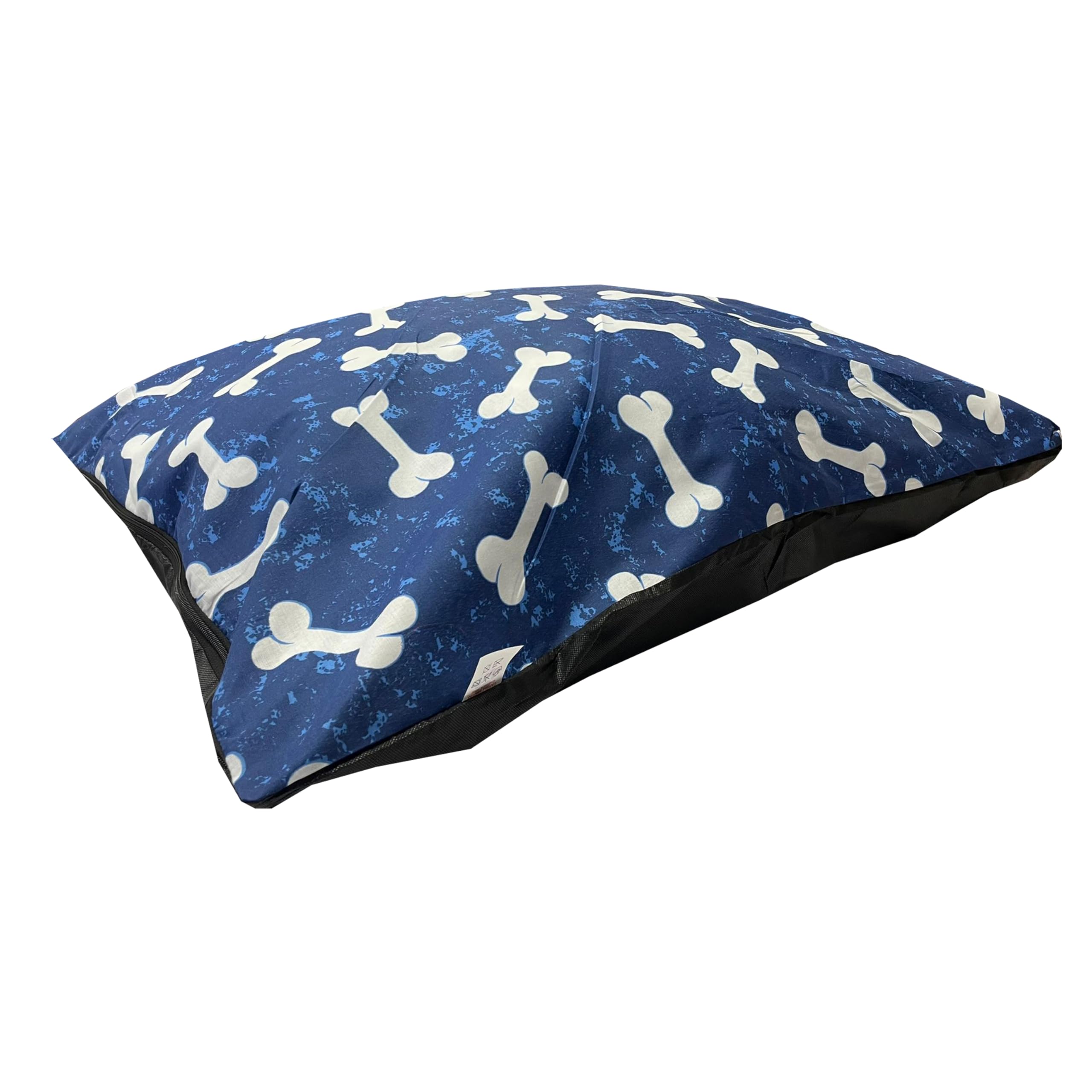 POSH WAVE Printed Dog Bed Cushion 1-PACK – Large 90x60cm Pet Mattress with Removable Zipped Polycotton Cover – Washable Hollow Fibre Inner – Comfortable Dog Sofa Pad for Medium & Large Breeds
