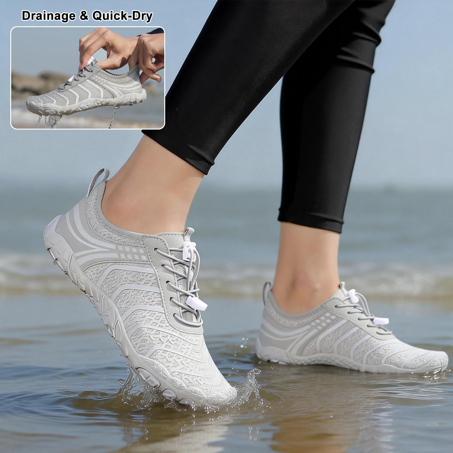 Hike Barefoot Shoes Womens Men,Unisex Barefoot Water Shoes Breathable, Anti-Slip Hiking Footwear for Athletic Wide Toe Shoe Footwear for Hiking, Walking, Running, Yoga, and Water Sports - Image 2