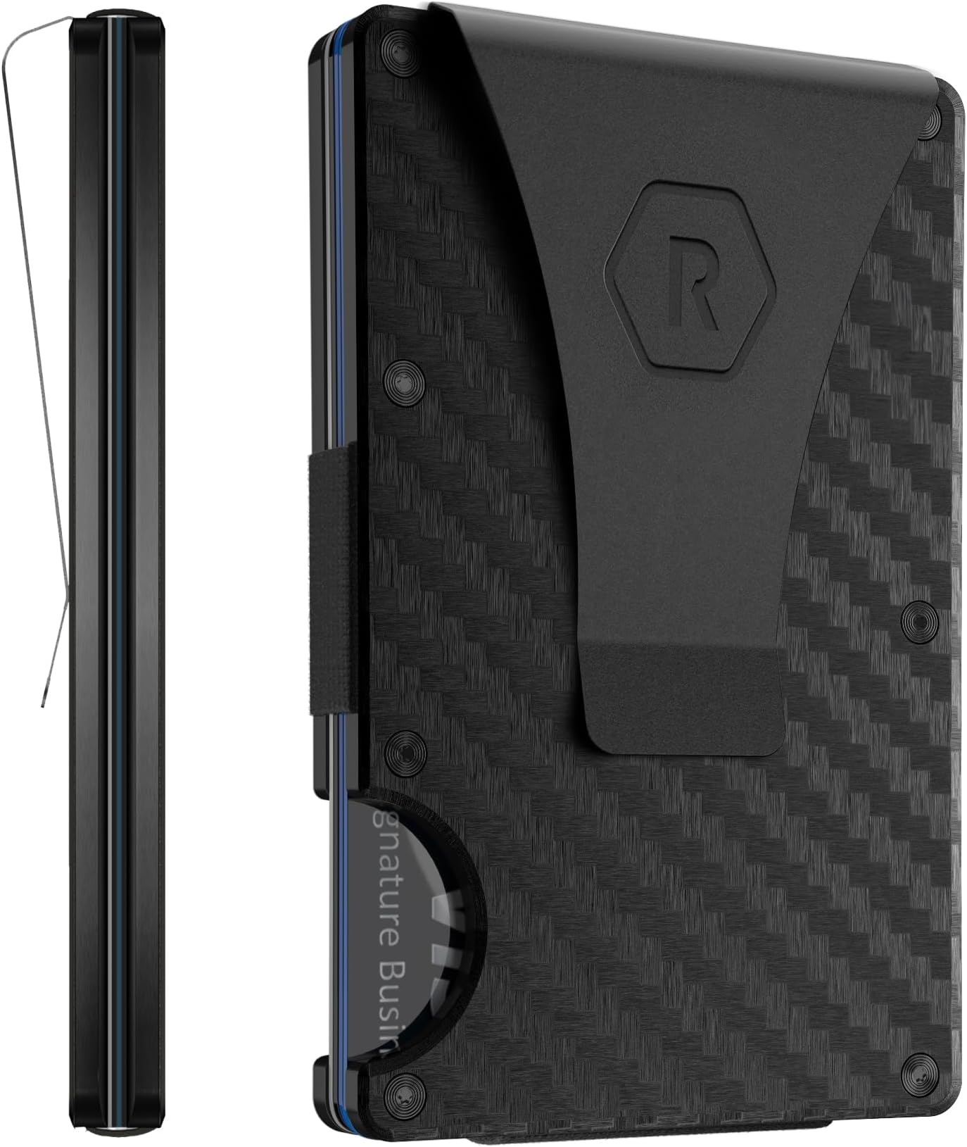 Wallet - Slim Minimalist Compact Wallet and Card Holder| RFID Protected Front Pocket Wallets | Integrated Money Clip | Carbon Fiber 3K