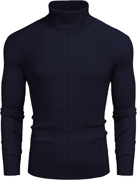 COOFANDY Maglione da uomo, a maniche lunghe, con collo alto, slim fit, per  uomo : Amazon.it: Abbigliamento