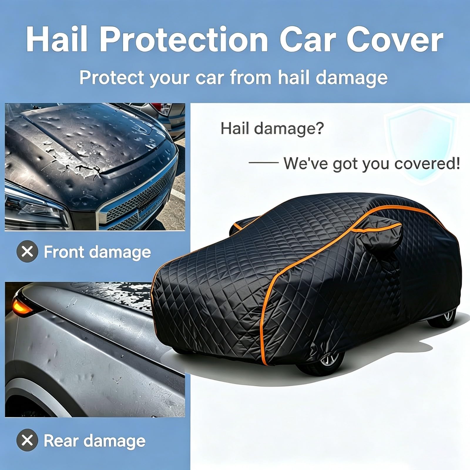 Funda Coche Antigranizo para BM𝘞 X7 | Funda para vehículos de exterior para todo tipo de clima, duradera, a prueba de granizo, ventisca y resistente a los rayos UV