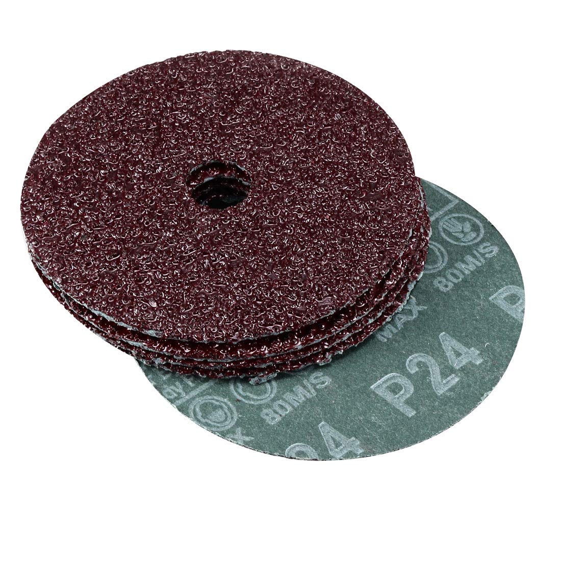 Disques abrasifs en fibre de résine uxcell 4" x 5/8" grain 24 pour meulage intensif