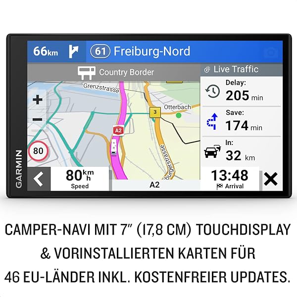 Garmin Camper 795 MT-D Caravan/Motorhome GPS Sat Nav, 7" display, EU maps, Custom Routing, Road Warnings,Digital Traffic, Birdseye Direct Satellite Imagery (Renewed) - 2