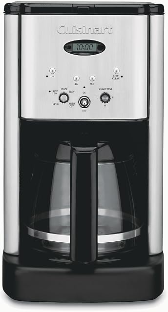 Cuisinart DCC-1200P1 Brew Central 12-Cup Cafetière programmable, Carafe, Chrome brossé