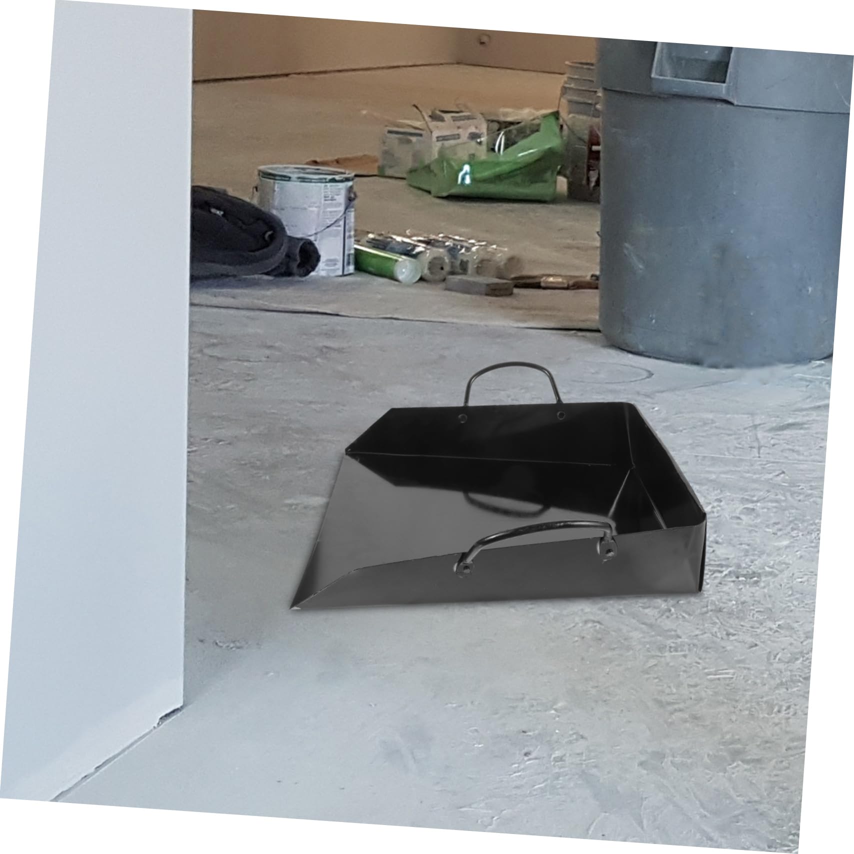 Cabilock Dustpan Long Handle Commercial Dustpan for Cleaning Heavy Duty Metal Dustp