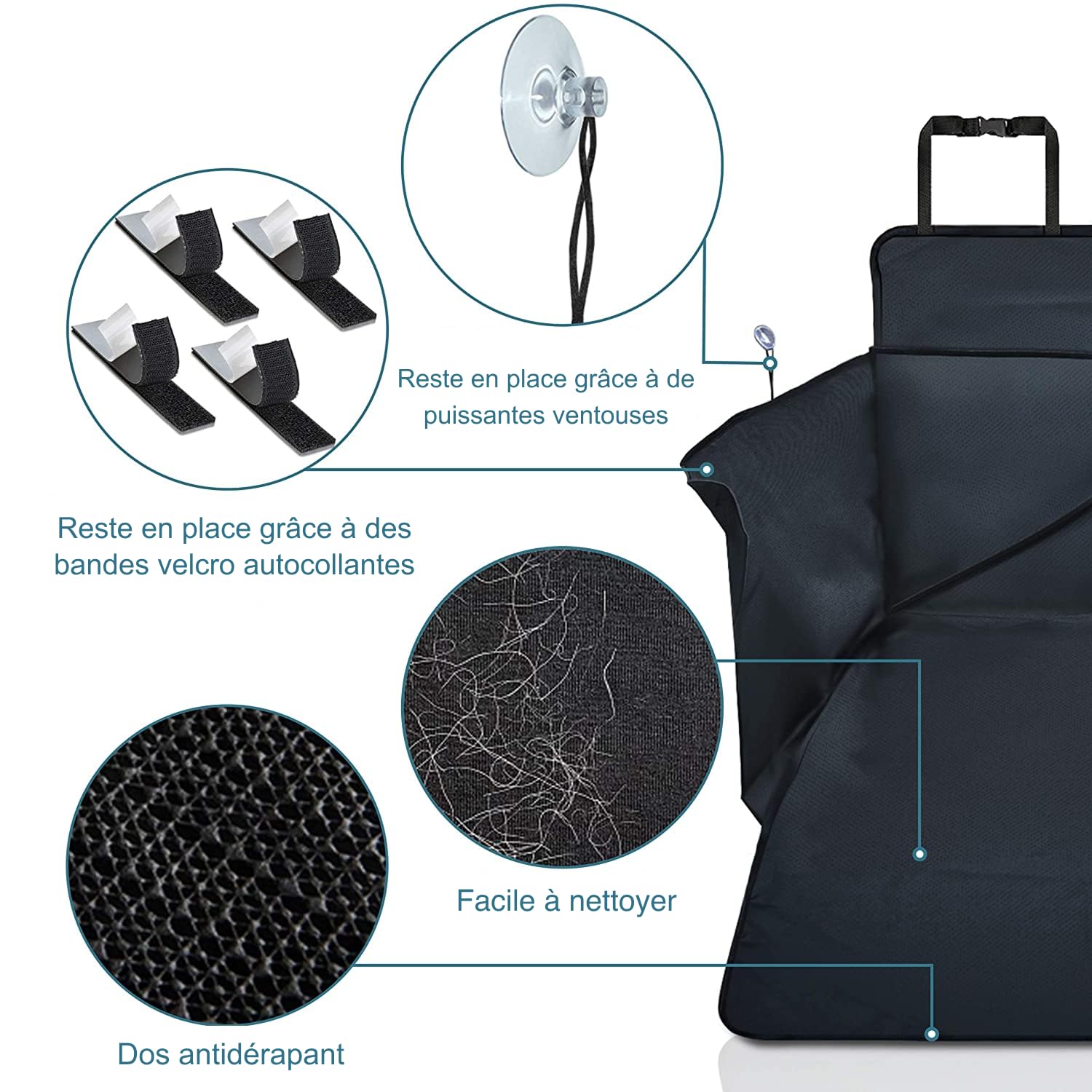 Couverture de Coffre pour Chien XXL - Protection de Coffre pour Chaque Voiture - Revêtement antidérapant - Couverture Robuste pour Chien avec Protection latérale - 185 x 105 x 36 cm