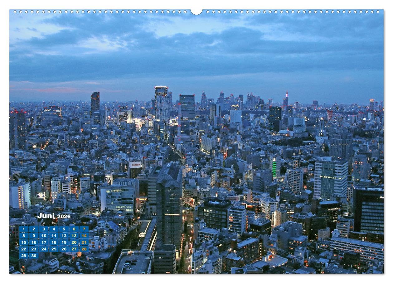 Tokio: Lichter einer Stadt (hochwertiger Premium Wandkalender 2026 DIN A2 quer), Kunstdruck in Hochglanz: Tokio: Japans Haupstadt bei Nacht (CALVENDO Orte)
