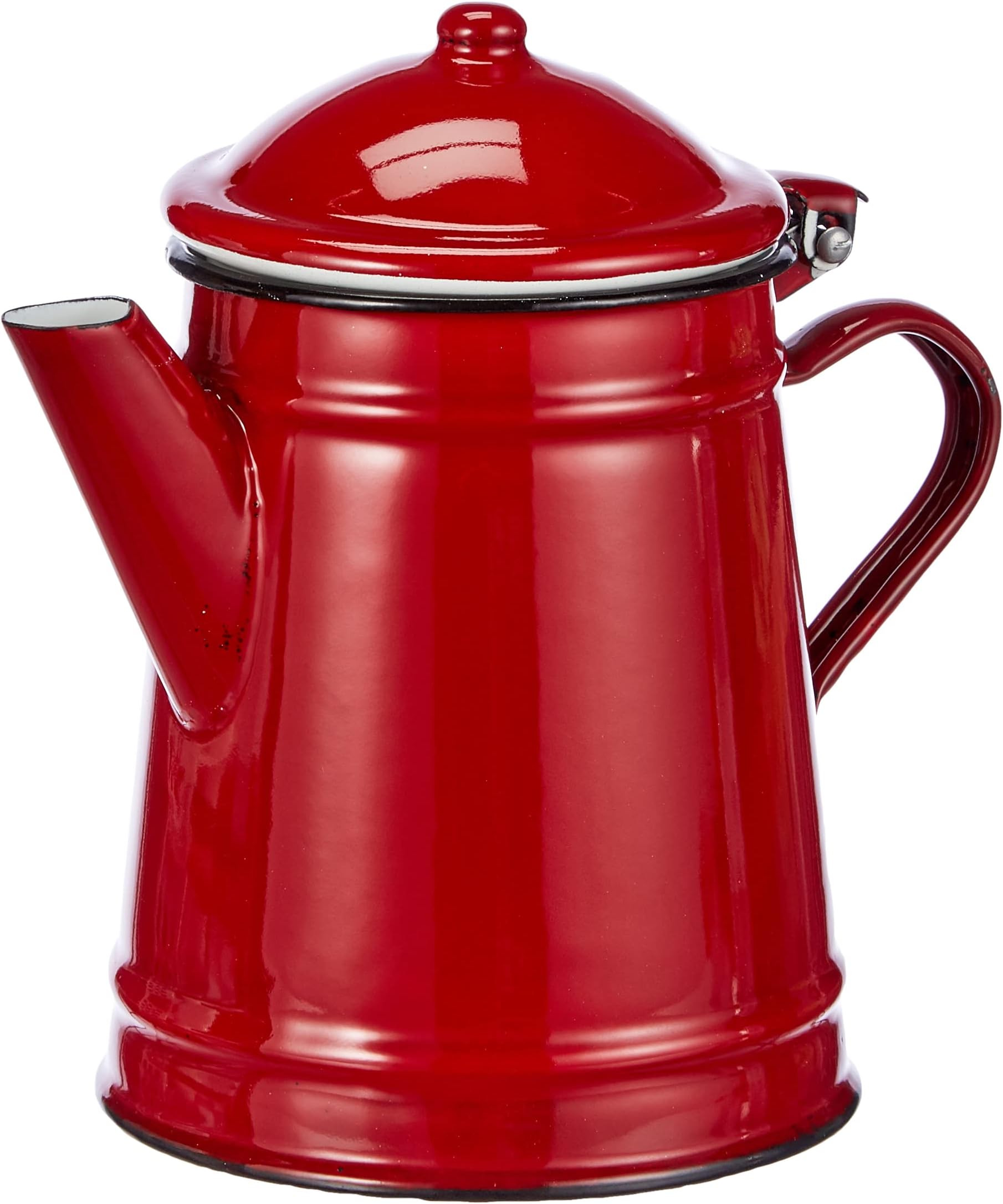 Ibili 910210 Coffee Maker Enamelled Vitrified Steel 1 Litre Red