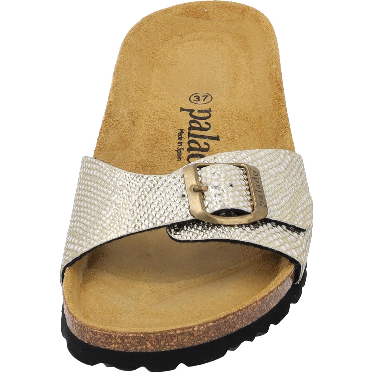 Palado Pantoletten Damen Malta - extra Bequeme Sandalen - modische Hausschuhe mit Natur Kork - Made in EU - Sandaletten mit Sohle aus feinstem Natur Leder