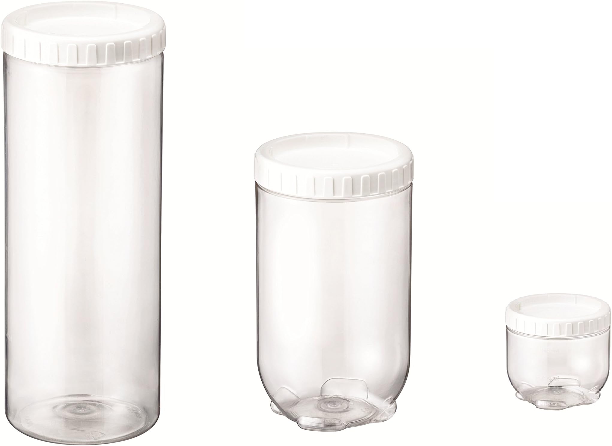 Lock&Lock Interlock Wide Base Container Set, 3-Pieces, Transparent (INL401 + INL402 + INL403)