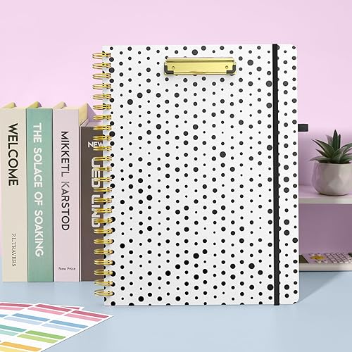 Miniatura 7 de Sooez Portapapeles con bloc de notas recargable, carpeta portapapeles con 10 bolsillos de almacenamiento para tamaño carta, cuaderno portapapeles en