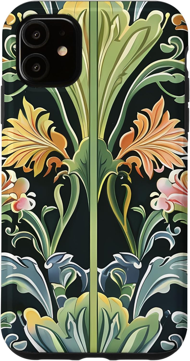 Vintage Garden Art Nouveau Botanical Pattern Case for iPhone 11