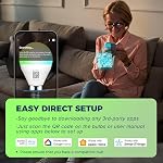 Lightinginside Matter E12 Smart Light Bulbs 50W Equivalent 5W 550LM, Compatible with Alexa/Siri/Apple Home/Google Home/SmartThings, G16.5 RGBCW Candelabra Ceiling Fan Bulb, 2.4G WiFi, ETL Listed, 2PCS