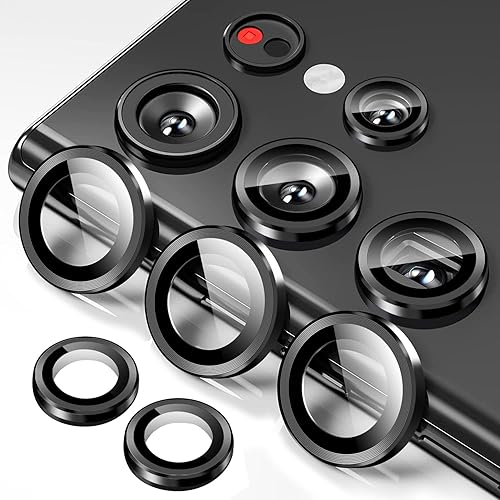 Miniatura 1 de ivoler Protector de lente de cámara para Samsung Galaxy S23 Ultra de 68 pulgadas 5G 2023 vidrio templado ultrafino con borde de aluminio protección