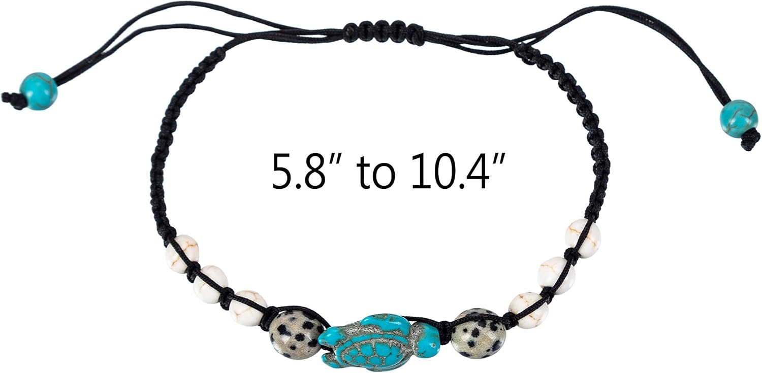 Turtle Beads Chain Bracelet for Women Men Handmade Natural Stone Elastic Stretch Bracelet Friendship Couple Bracelets - Image 2