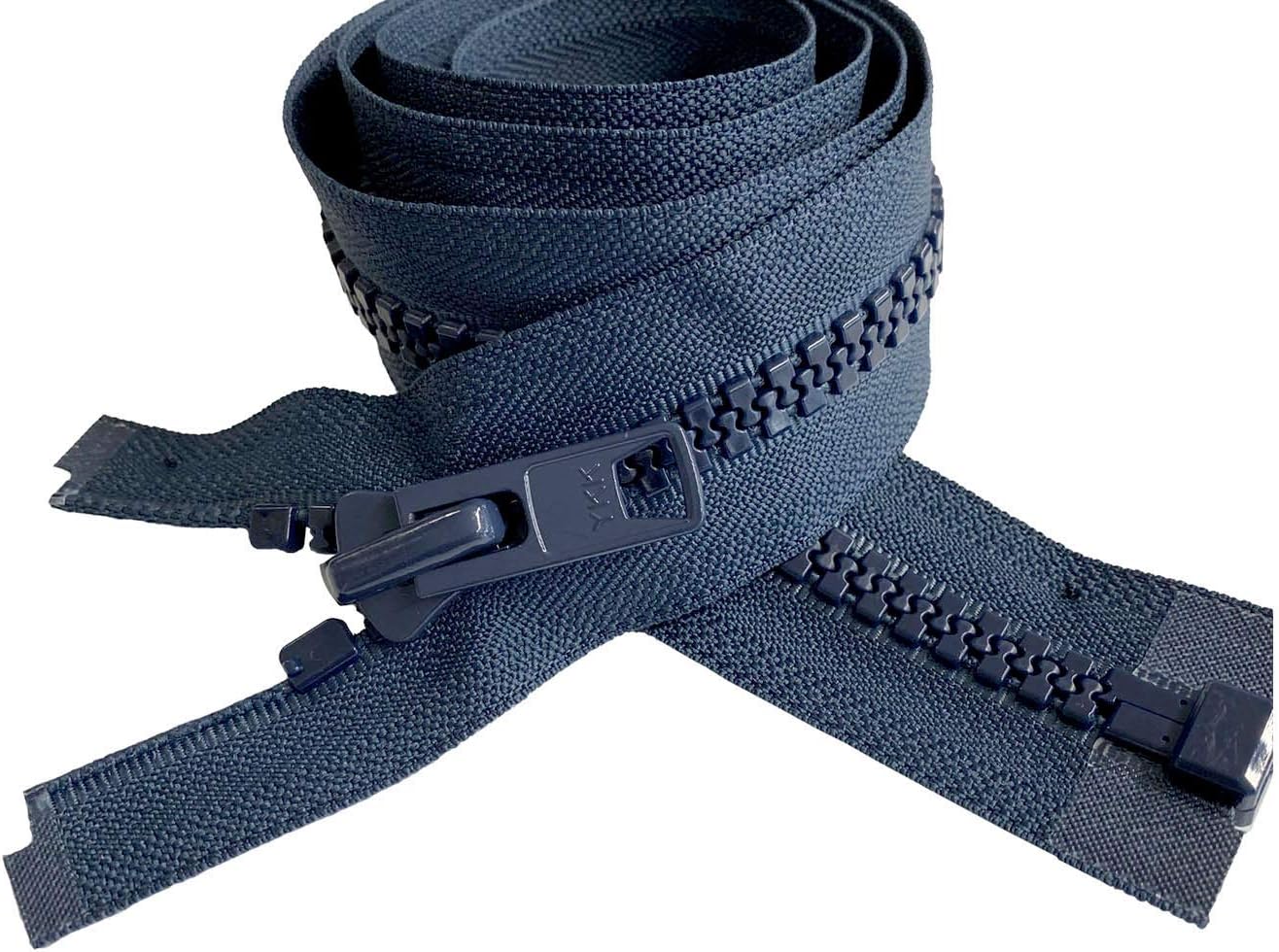 36 Inch YKK #10 Large Molded Plastic Separating Jacket Zippers for Sewing Coat Jacket Winter Coat Heavy Duty Zippers (Black (#580))