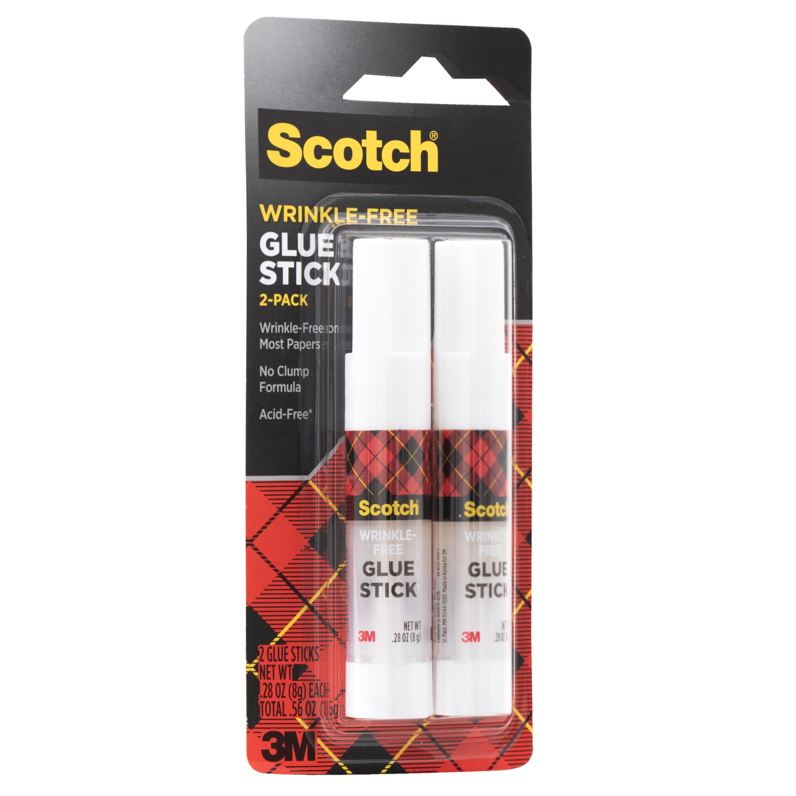 3M 051141928586 Scotch Wrinkle-Free Glue Stick 2/Pkg.27oz