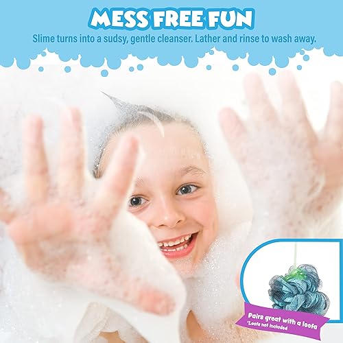 Miniatura 9 de Pintura de baño y limo de baño, paquete variado | (24) pinturas de baño lavables no tóxicas y (4) limo de baño pegajoso | Divertido jabón para niños